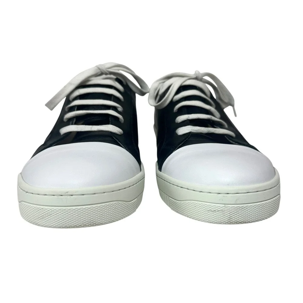 Patrizia Pepe Leather Sneakers Trainers Mens EU 44 US 10.5 Italy Low Top Cap Toe
